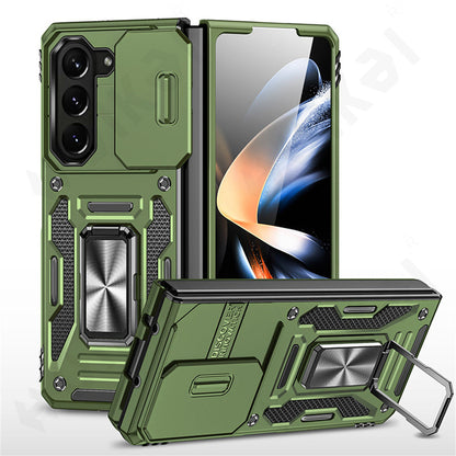Extreme Z Fold 6, 5, 4 Shockproof Ring Stand Cam Slide Case