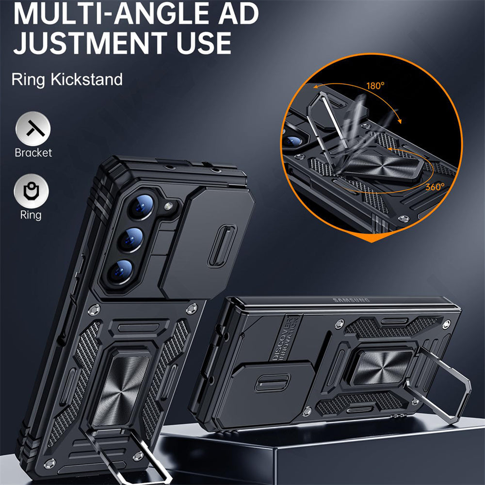Extreme Z Fold 6, 5, 4 Shockproof Ring Stand Cam Slide Case