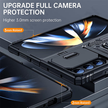 Extreme Z Fold 6, 5, 4 Shockproof Ring Stand Cam Slide Case