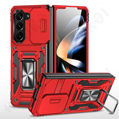 Extreme Z Fold 6, 5, 4 Shockproof Ring Stand Cam Slide Case