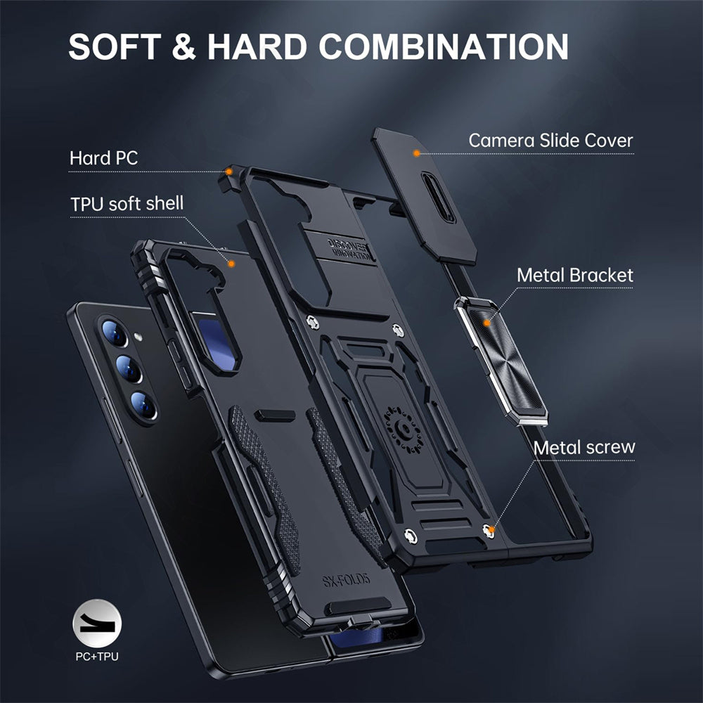 Extreme Z Fold 6, 5, 4 Shockproof Ring Stand Cam Slide Case