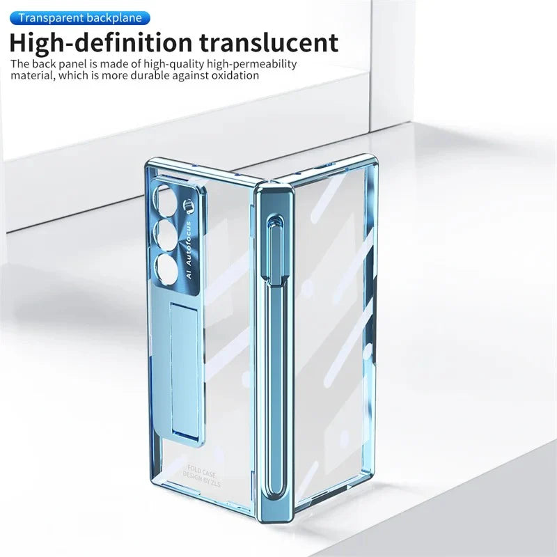 ClearView Z Fold – Transparent Kickstand Case with Full Protection