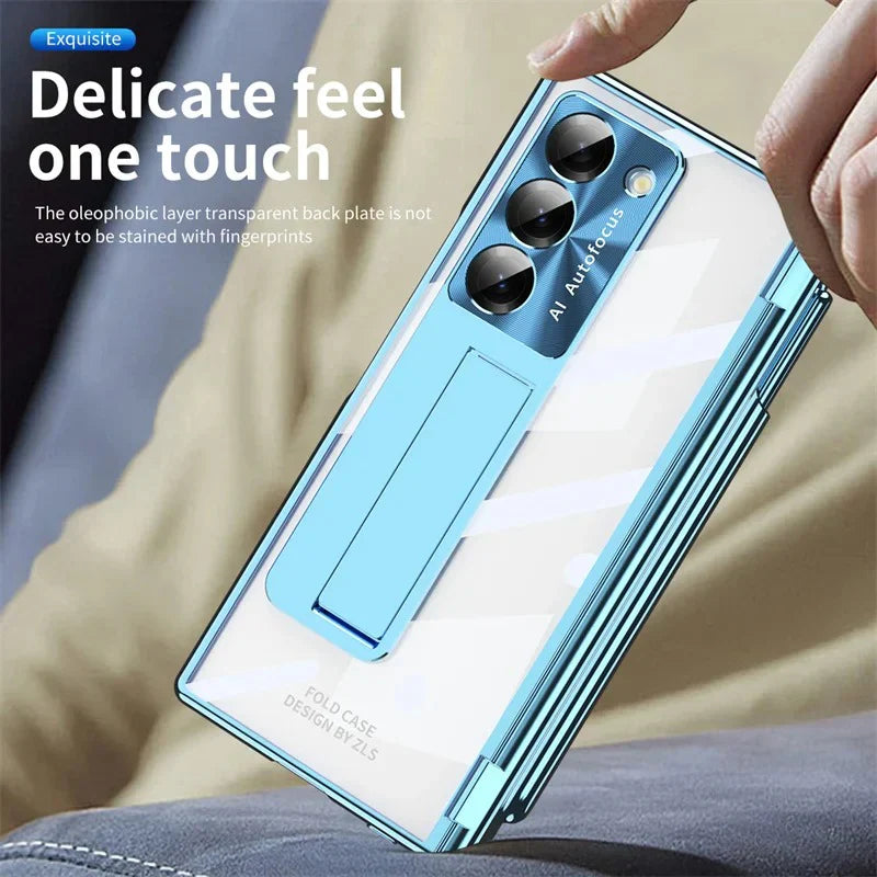 ClearView Z Fold – Transparent Kickstand Case with Full Protection