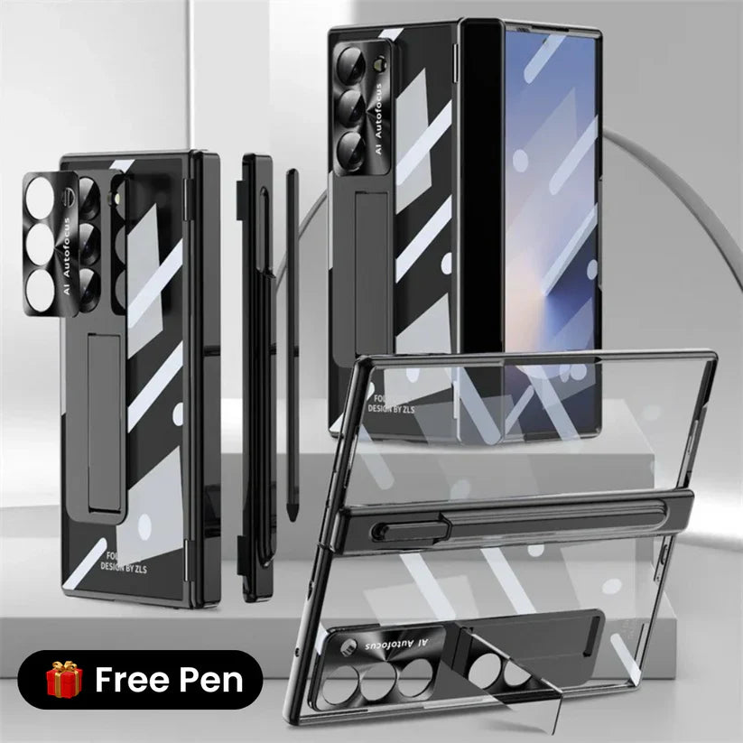 ClearView Z Fold – Transparent Kickstand Case with Full Protection