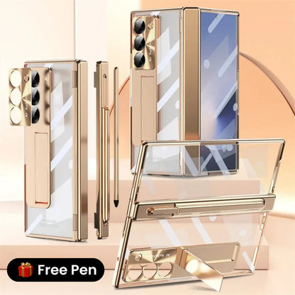 ClearView Z Fold – Transparent Kickstand Case with Full Protection