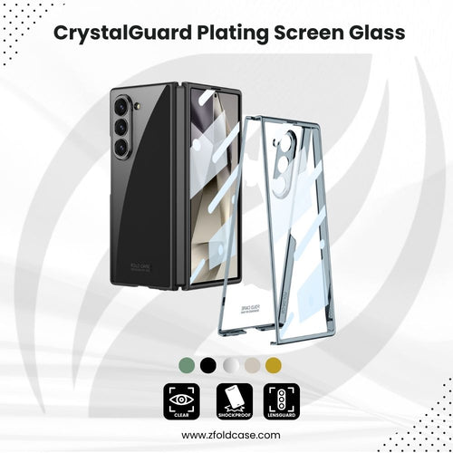 CrystalGuard Z Fold 6, 5 Plating Screen Glass Case