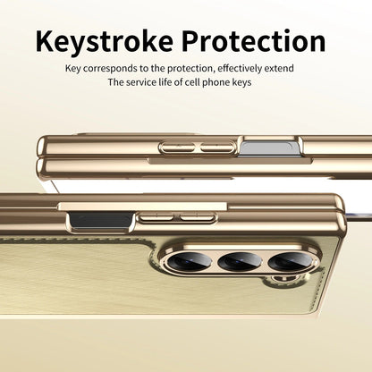GoldFold Pro – Luxury Leather Z Fold Case with MagSafe & Hinge Protection