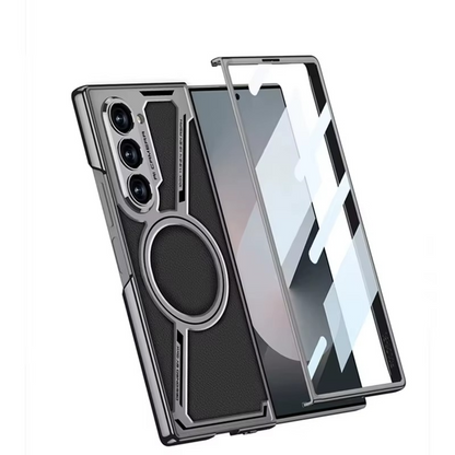 Luxury Electroplating Leather Magnetic Phone Case for Samsung Z Fold Series