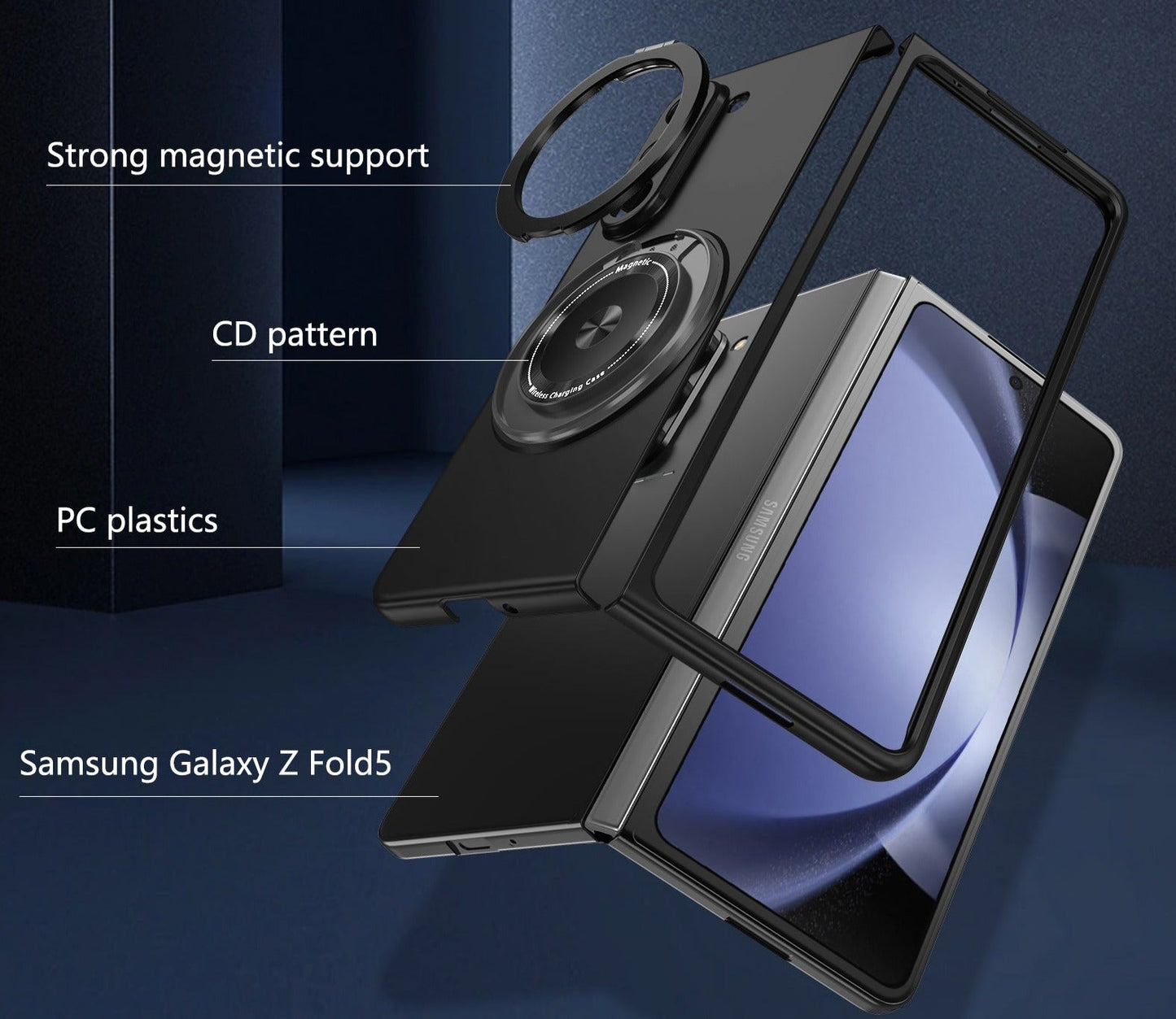 MagSafe Z Fold 6, 5, 4, 3 Wireless Rotating Stand Case