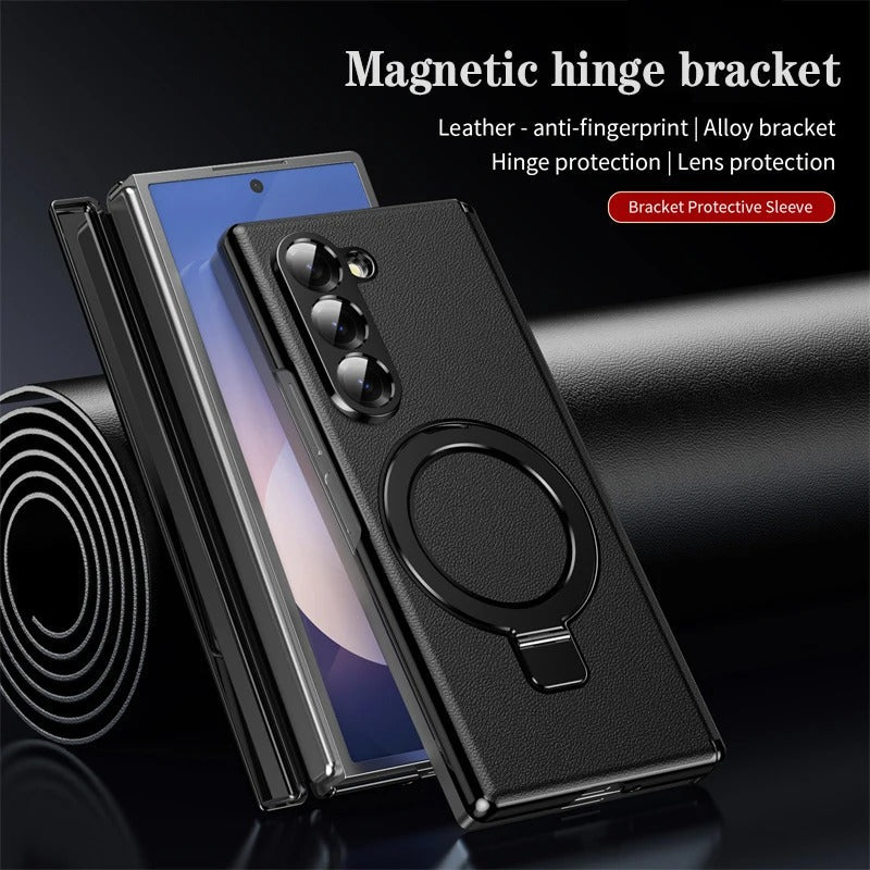 MagLeather Fold – Z Fold MagSafe Leather Case with Glass & Hinge Protection