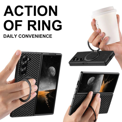 RingGlide Fold 7,6,5 Ultra-Slim Faux Leather MagSafe with  Stand  Case