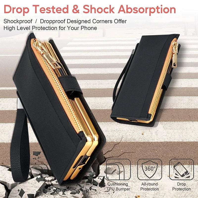FlexiSecure Z Fold 6, 5, 4 RFID Blocking Wallet Case