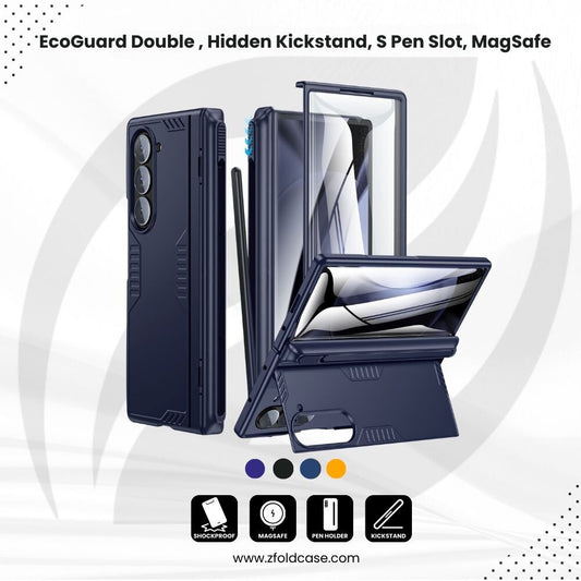EcoGuard Z Fold 7, 6 & 5 Double Protection, Hidden Kickstand, MagSafe