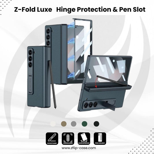 Z-Fold Luxe Z Fold 6, 5 - Hinge Protection & Pen Slot Case