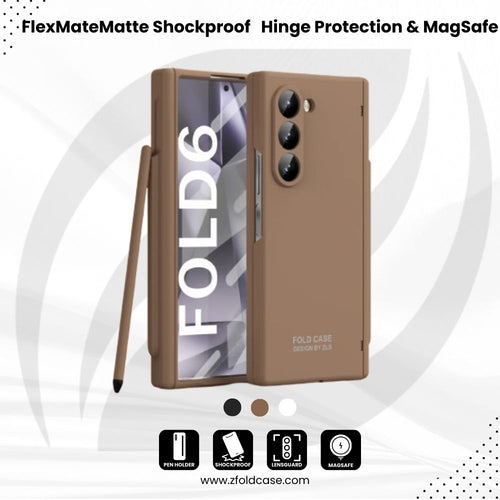 FlexMate Z Fold – Matte Shockproof Case with Hinge Protection & MagSafe