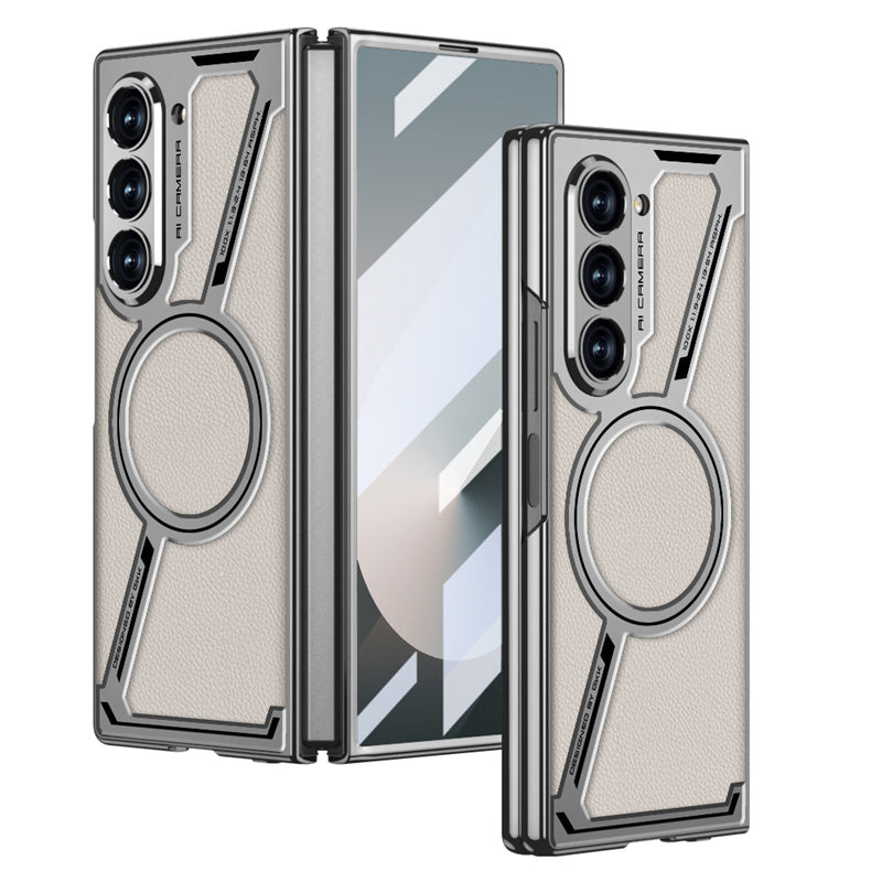 Z Luxe Magnetic Leather Z Fold 7, 6 , 5 Premium Protection Case