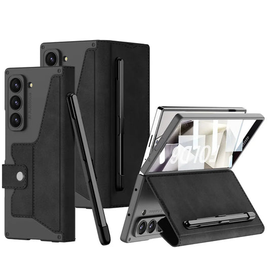 Luxury Flip Leather with Pen Holder for Z Fold Series