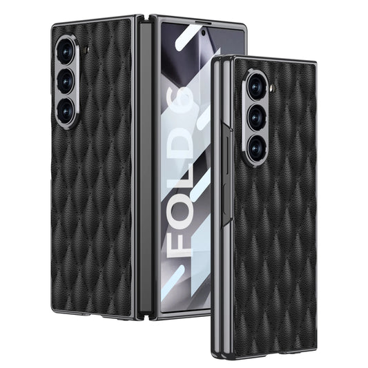 Luxury Plating Diamond Leather Case For Z Fold Series