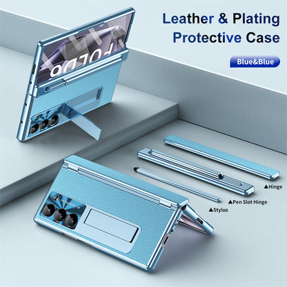 Prestige Z Fold 7, 6, 5, 4 Leather S Pen Bracket Case