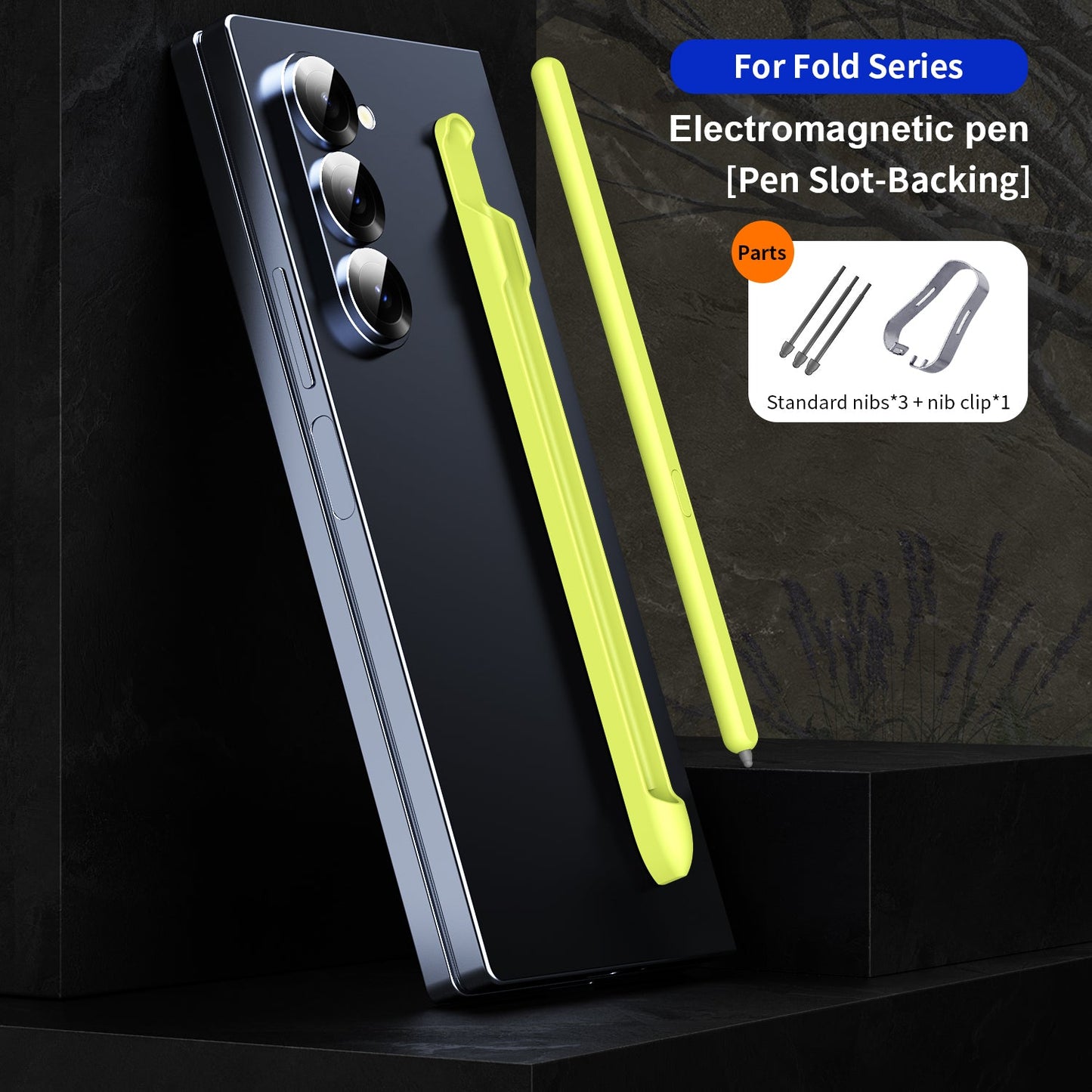 SlimTouch Electromagnetic S Pen with Adhesive Pen Slot for Z Fold 7/6/5/4