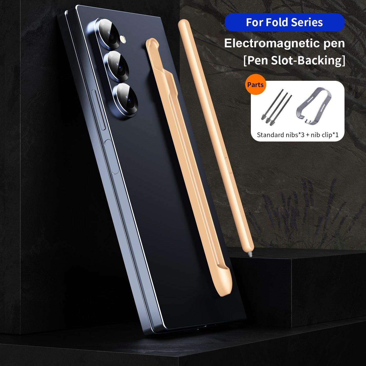 SlimTouch Electromagnetic S Pen with Adhesive Pen Slot for Z Fold 7/6/5/4