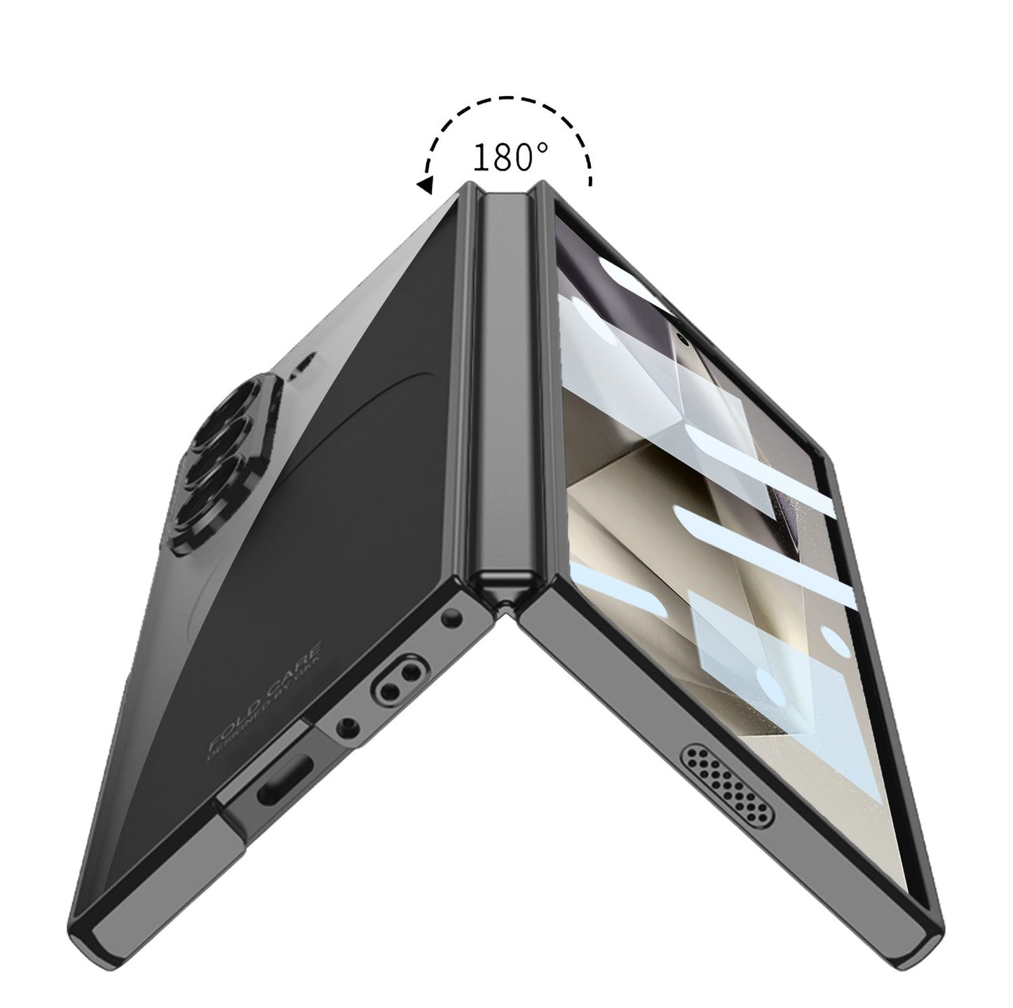 CrystalGuard Z Fold 6, 5 Plating Screen Glass Case