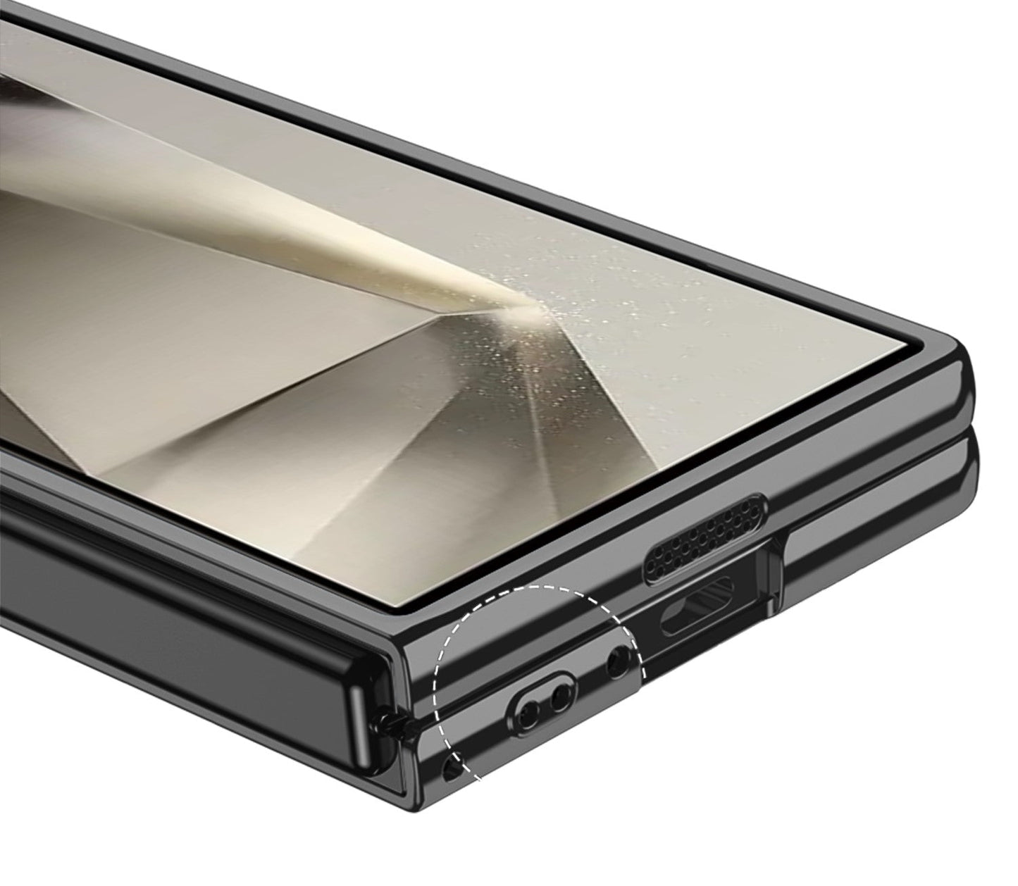 CrystalGuard Z Fold 6, 5 Plating Screen Glass Case