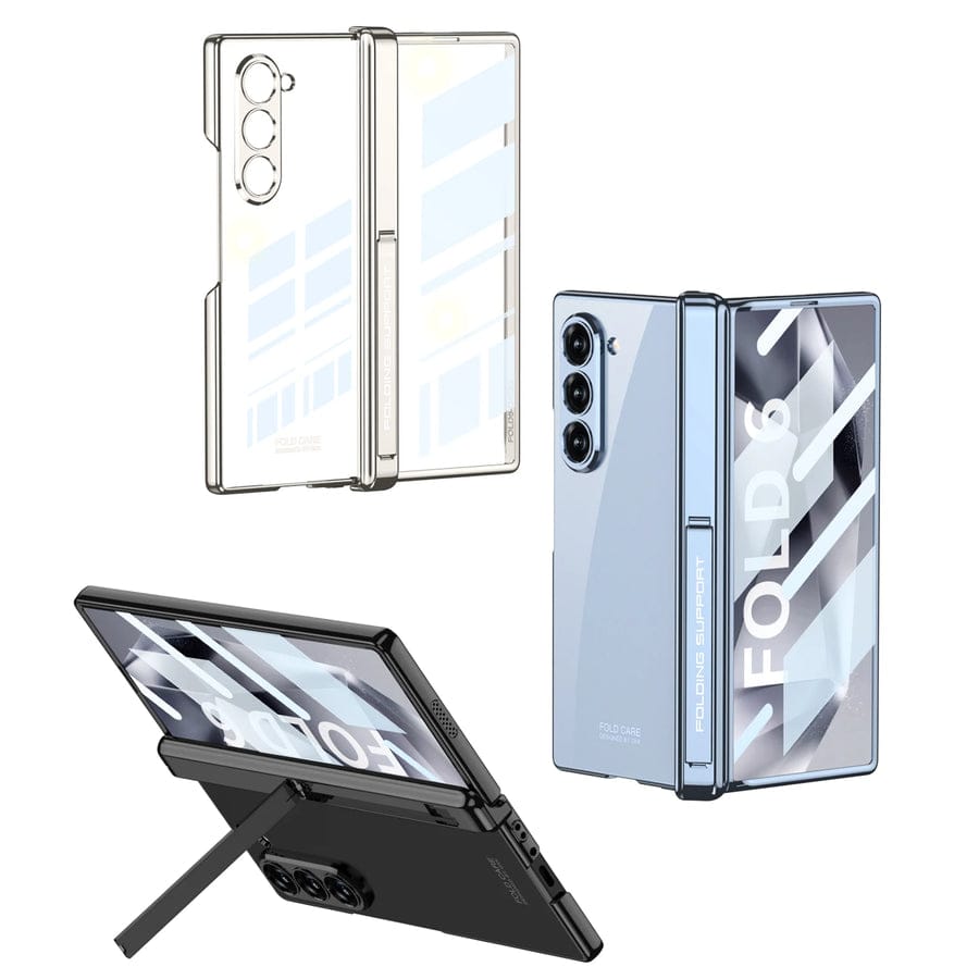 CrystalMag Z Fold 6 Transparent Magnetic Hinge Case