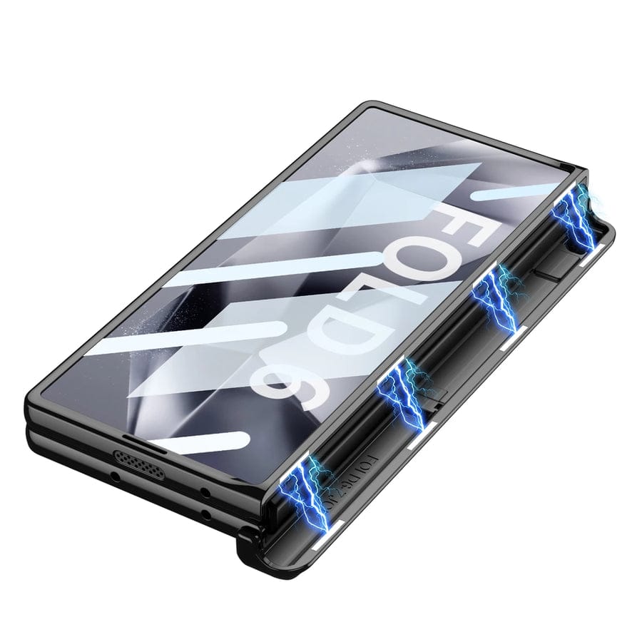 CrystalMag Z Fold 6 Transparent Magnetic Hinge Case