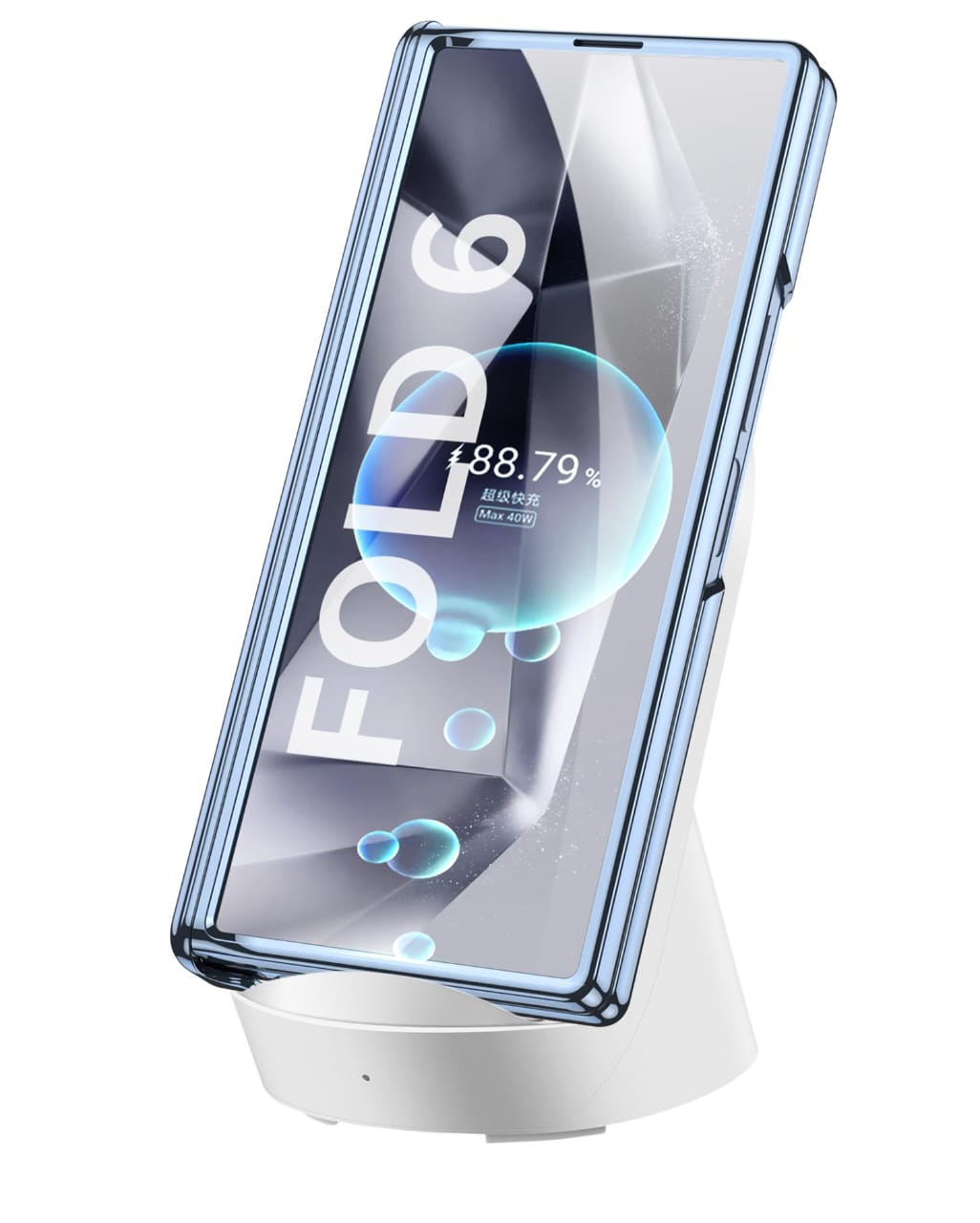 CrystalMag Z Fold 6 Transparent Magnetic Hinge Case