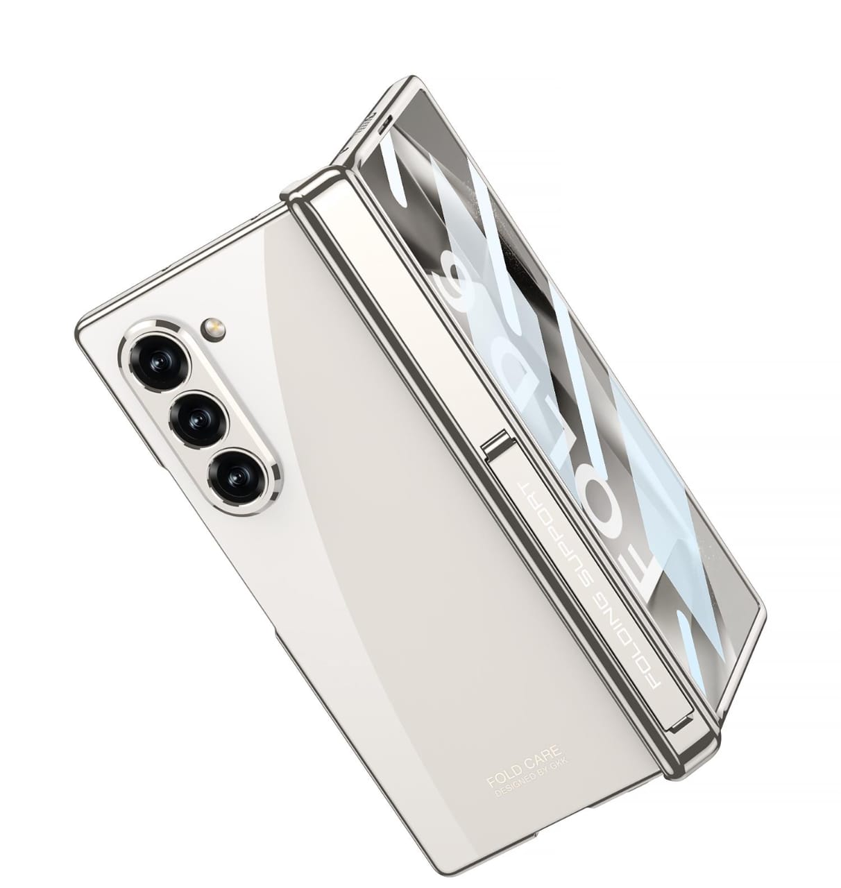 CrystalMag Z Fold 6 Transparent Magnetic Hinge Case