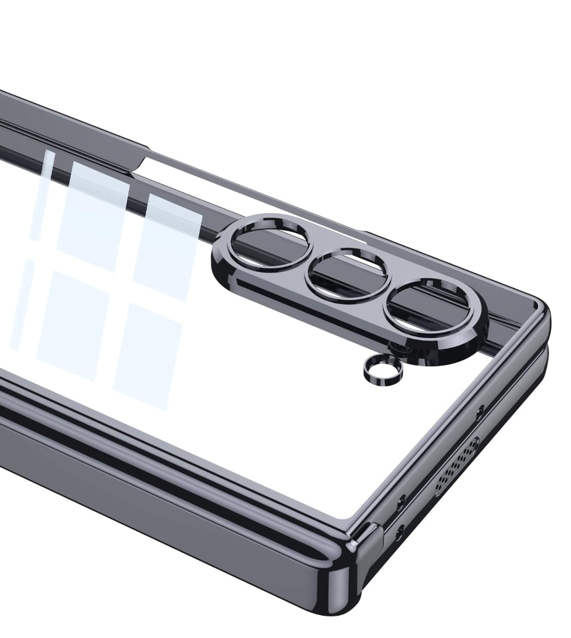 CrystalMag Z Fold 6 Transparent Magnetic Hinge Case