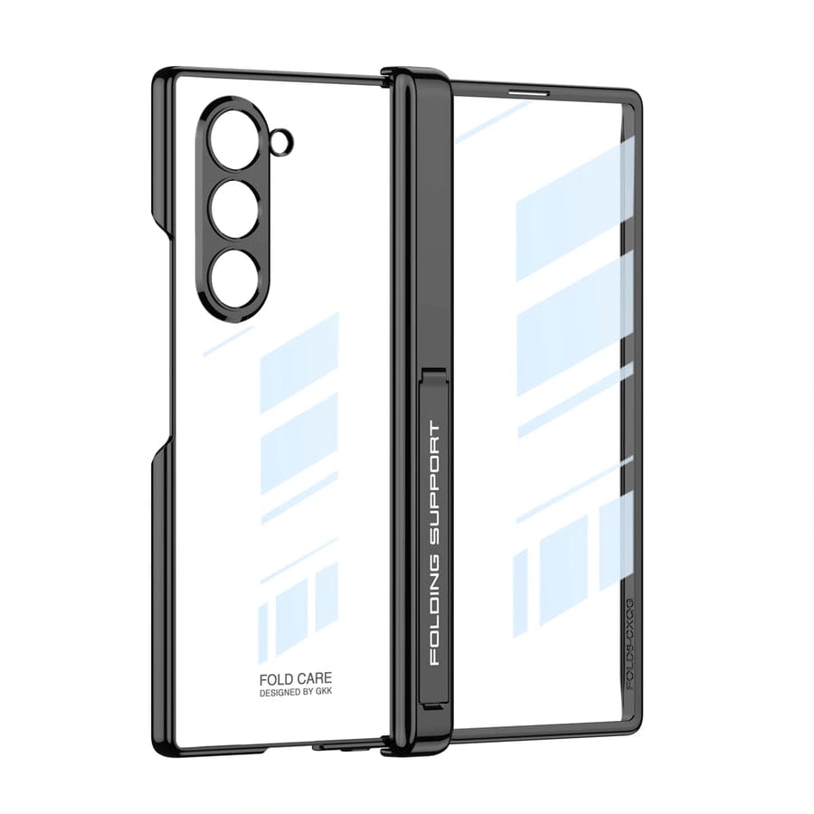 CrystalMag Z Fold 6 Transparent Magnetic Hinge Case
