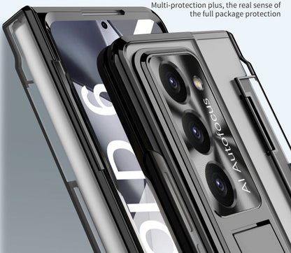 Hinge Z Fold 7, 6, 5, 4 Wireless Transparent Kickstand Case 2.0