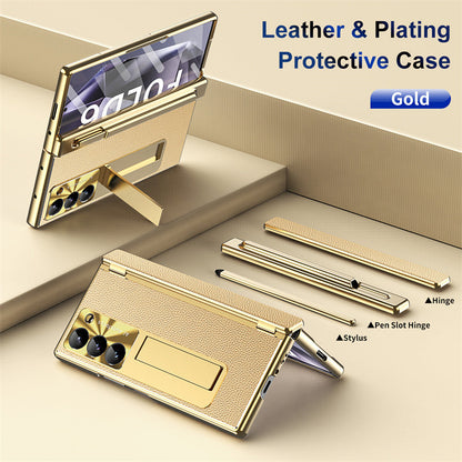 Prestige Z Fold 7, 6, 5, 4 Leather S Pen Bracket Case