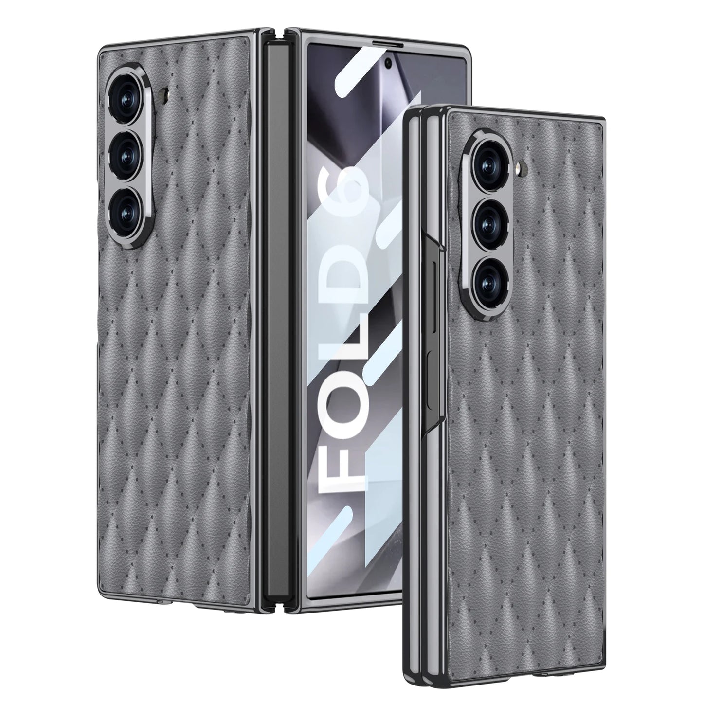 Luxury Plating Diamond Leather Case For Z Fold Series