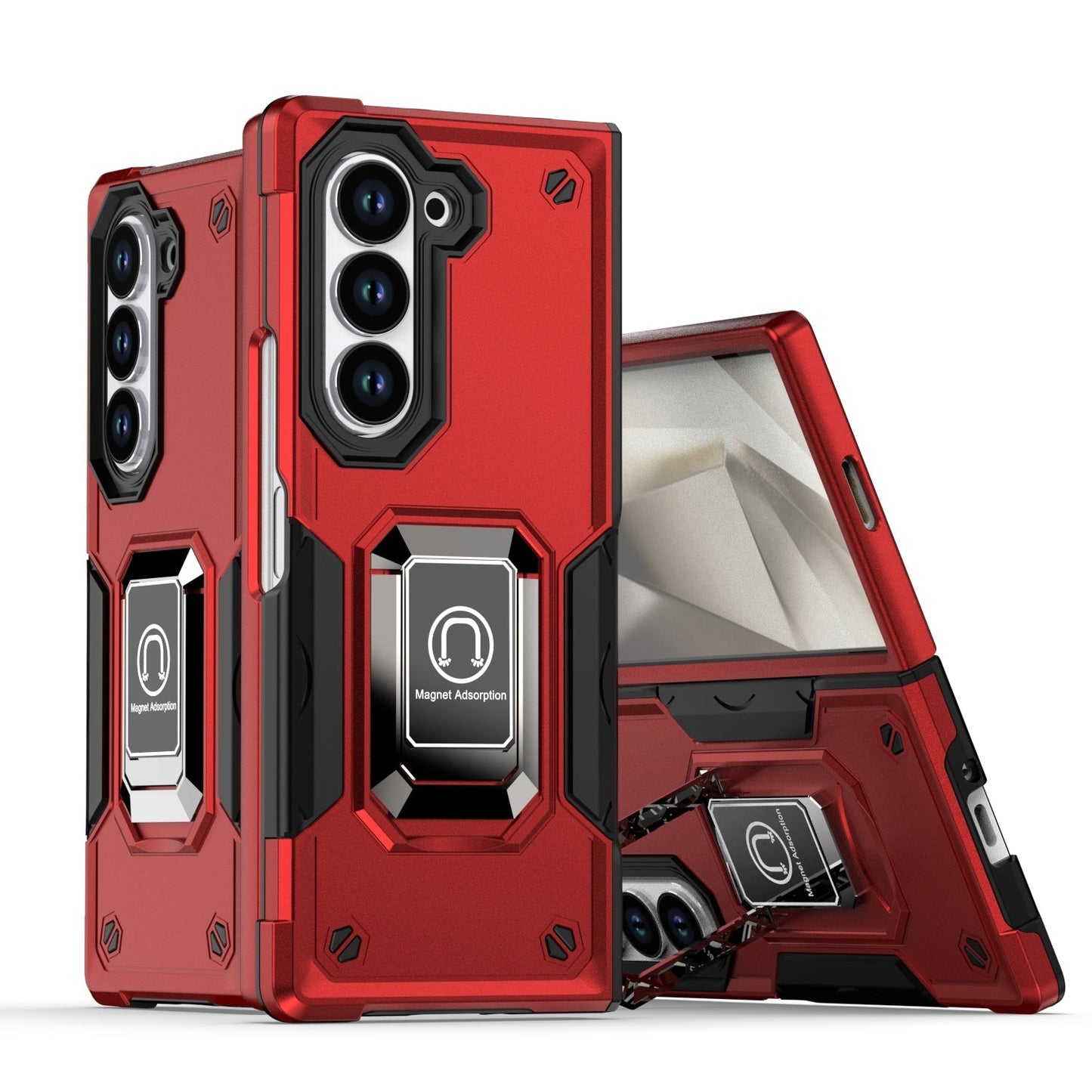 IronShield Z Fold 6, 5, 4 Shockproof Metal Ring Case