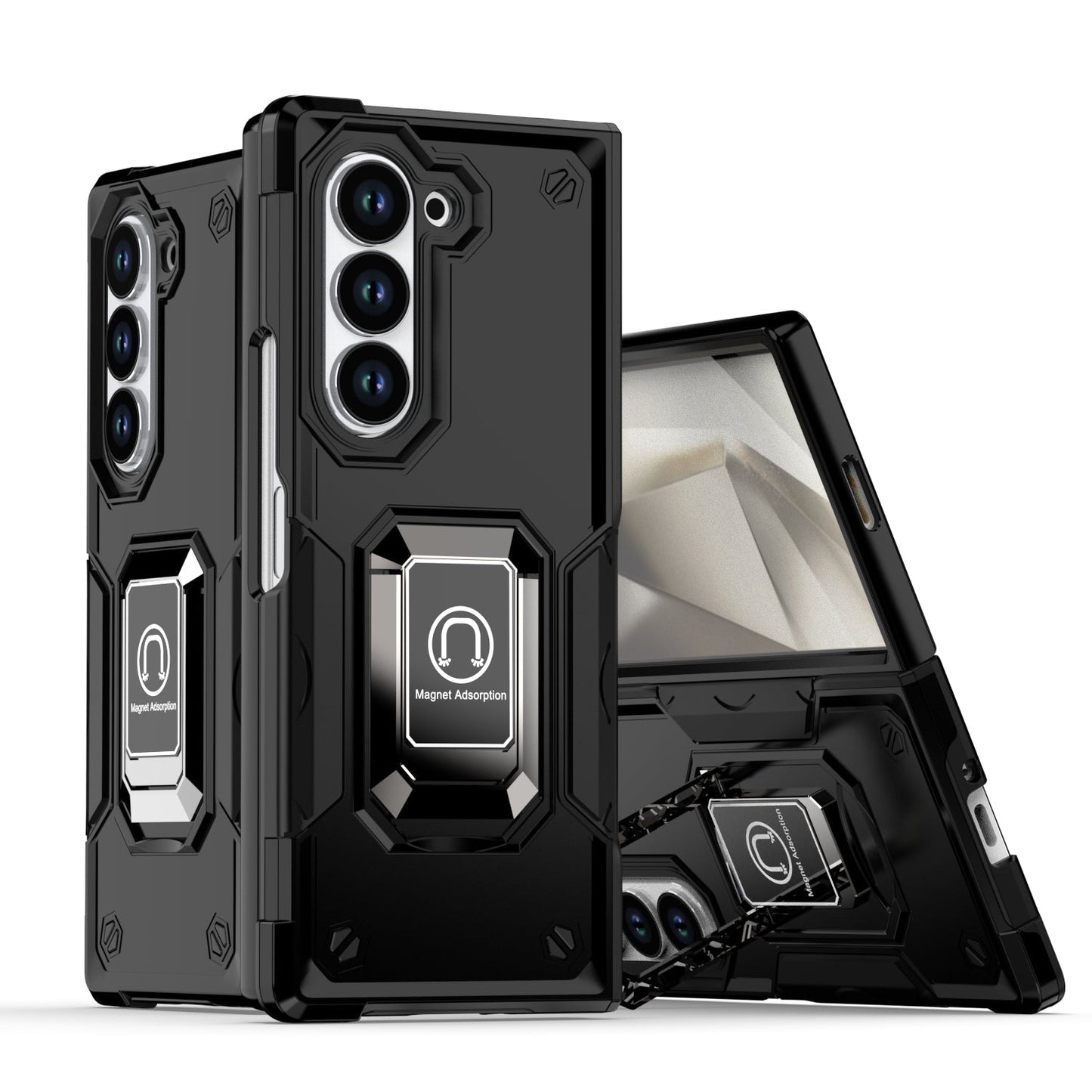 IronShield Z Fold 6, 5, 4 Shockproof Metal Ring Case