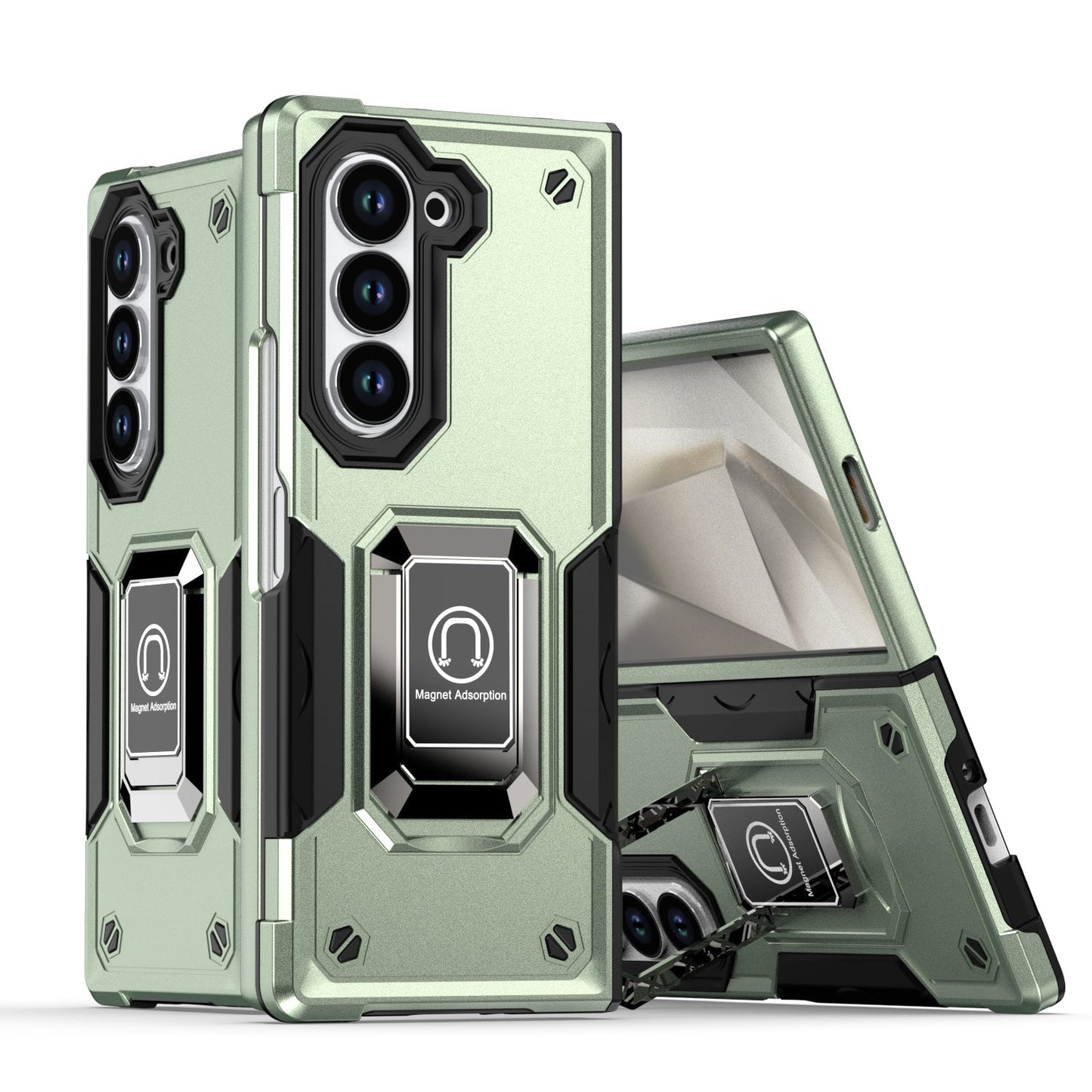 IronShield Z Fold 6, 5, 4 Shockproof Metal Ring Case