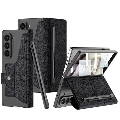 Luxury Flip Leather with Pen Holder for Z Fold Series
