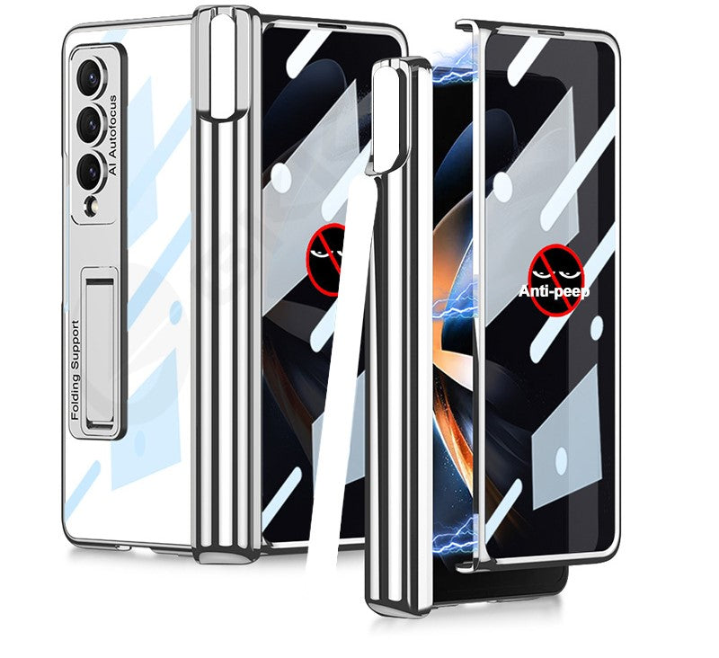 LumiFold Magnetic Privacy  Z Fold Pen Holder & Luxe Plating Case