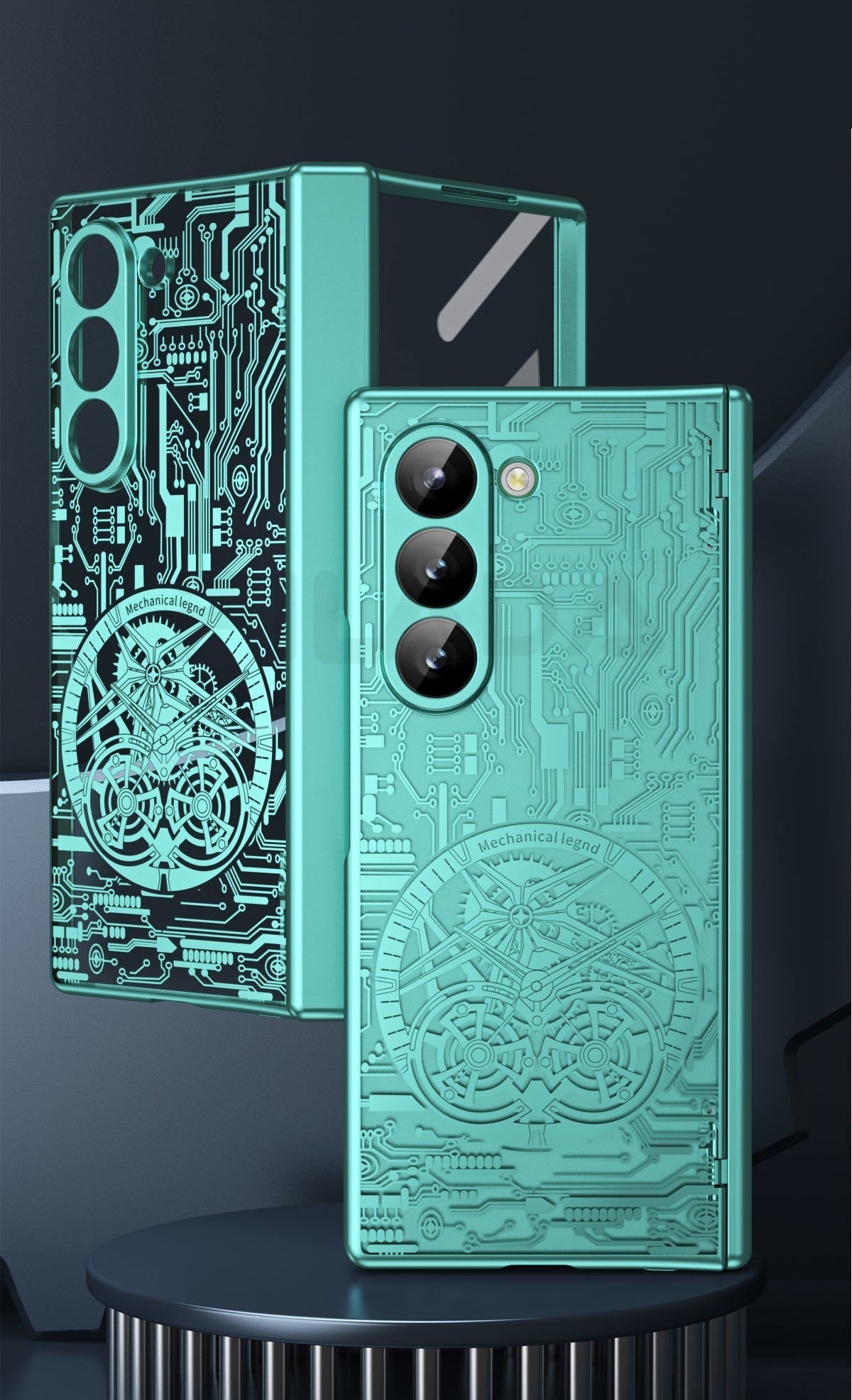 MechaClear Z Fold 6, 5, 4, 3 Electroplated Hinge Case