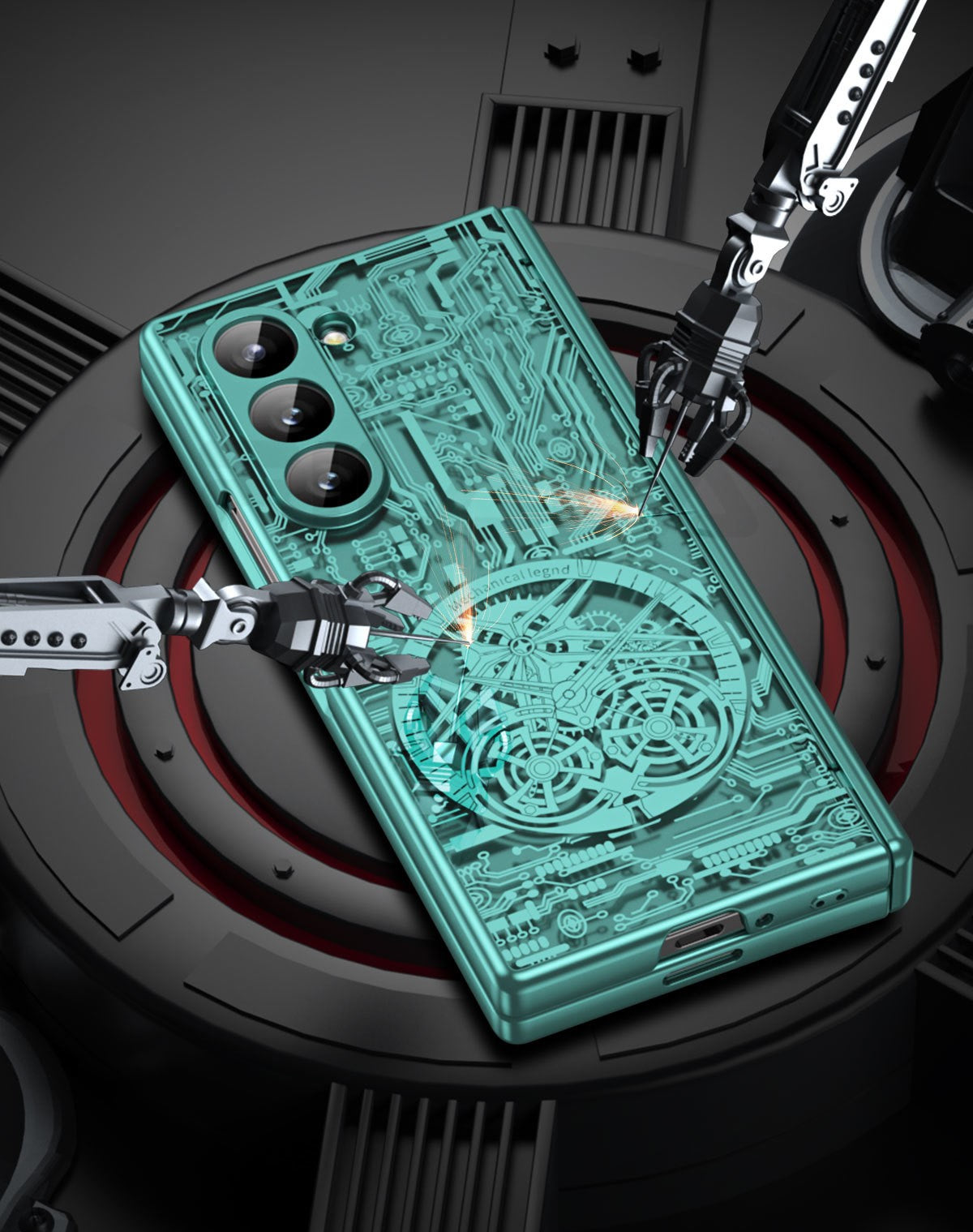 MechaClear Z Fold 6, 5, 4, 3 Electroplated Hinge Case