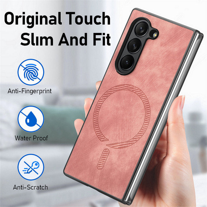 SlimMag Z Fold 6, 5, 4 Magnetic Leather Case