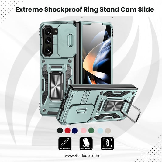 Extreme Z Fold 6, 5, 4 Shockproof Ring Stand Cam Slide Case