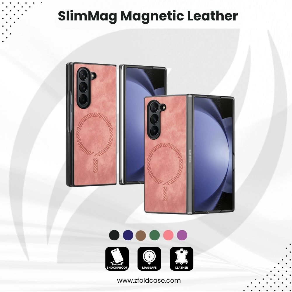 SlimMag Z Fold 6, 5, 4 Magnetic Leather Case