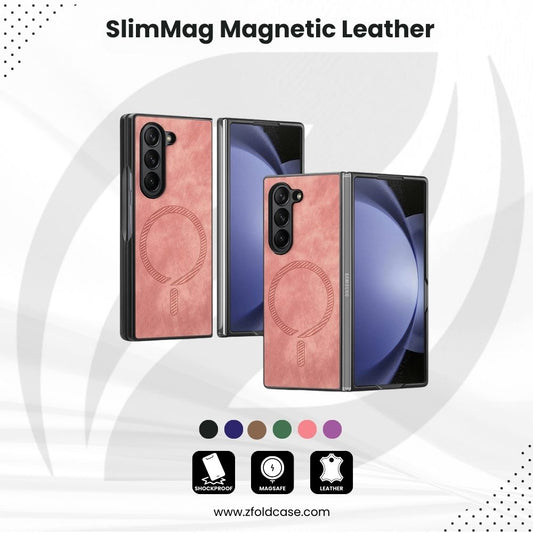 SlimMag Z Fold 6, 5, 4 Magnetic Leather Case