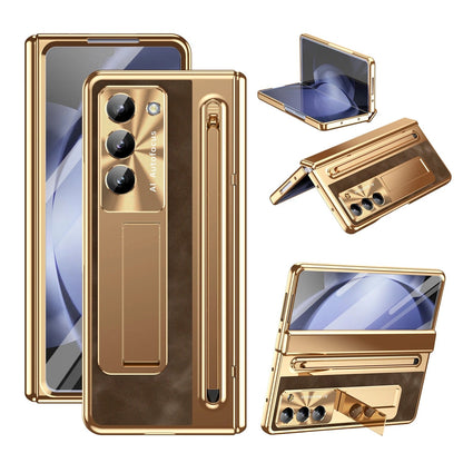 StarGlow Fold – Anti-Drop UV Gradient Case with Pen Slot